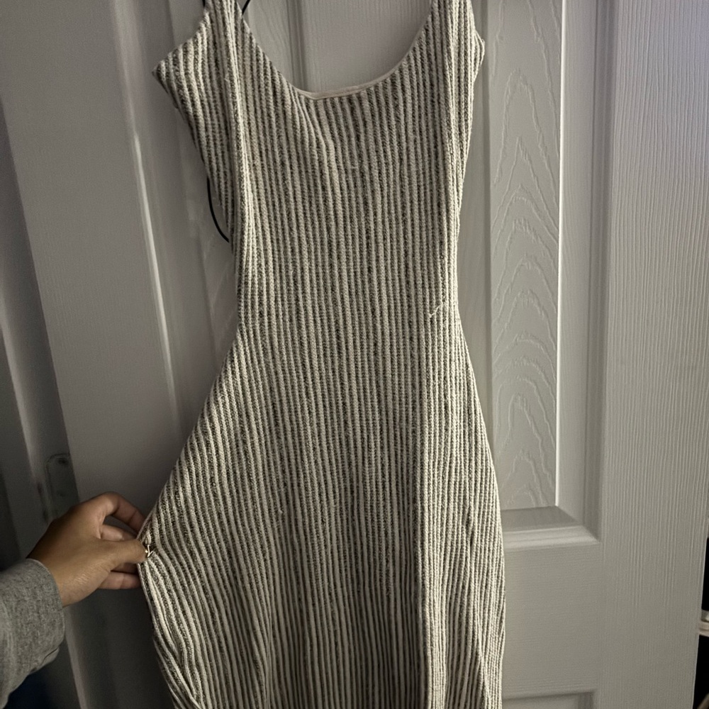 Backless Mini Striped Sleeveless Dress